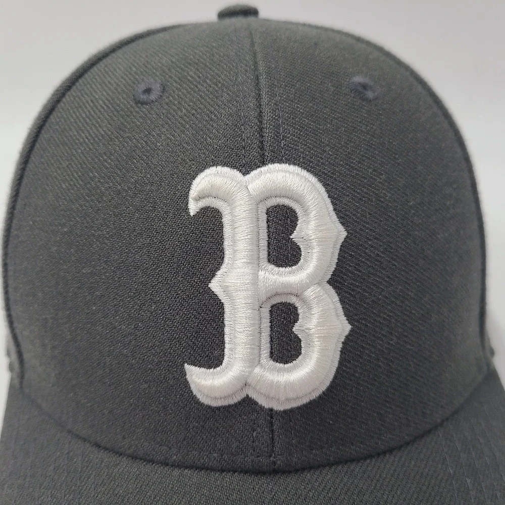 Boston Red Sox Hat Adjustable 47 Brand Gray White‎ MLB Baseball Wool Blend Men